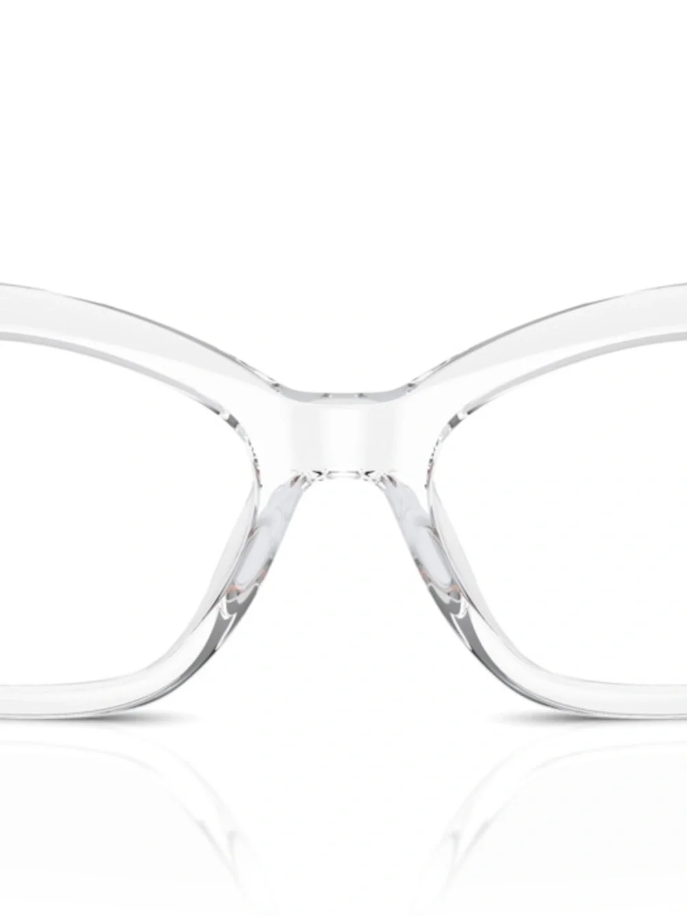 Clear Frame Women's Eyeglasses with Rose Gold Accents